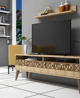 Obývací stěny a sestavy nábytku Televizní stěna LINE dub
