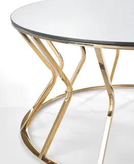 Konferenční stolky HALMAR Konferenční stolek AFINA 90 cm zlatý