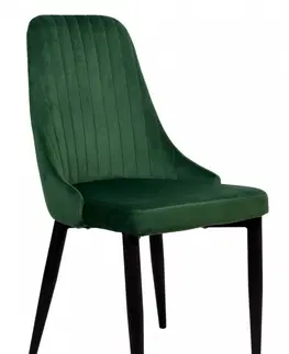 Židle TZB Židle LORIENT VELVET tmavě zelená