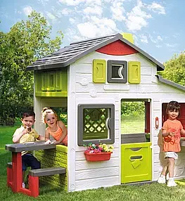 Dětské zahradní PVC domky DEOKORK Domeček Neo Friends House s kuchyní rozšiřitelný