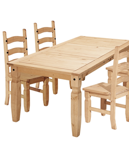 Jídelní sety Jídelní set PIMBOW stůl 152x92 cm + 4 židle, borovice