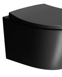 WC sedátka GSI MODO WC sedátko Soft Close, duroplast, černá mat/chrom MS98C26