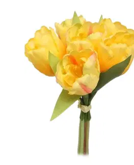 Květiny Umělá květina svazek Tulipán, žlutá