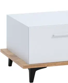 Konferenční stolky ArtCross Konferenční stolek BOX-03 Barva: dub sonoma světlá / bílá / černá