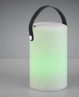 Venkovní dekorativní svítidla Reality Leuchten Stolní lampa LED Bermuda baterie a dálkový ovladač