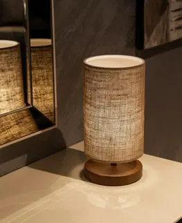 Svítidla Opviq Stolní lampa Kiltoso 31 cm hnědá