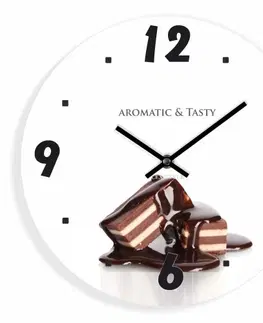 Kuchyňské hodiny Kuchyňské nástěnné hodiny s motivem čokolády
