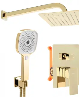 Sprchy a sprchové panely Sprchový set podomítkový Rea Orix + box zlatý