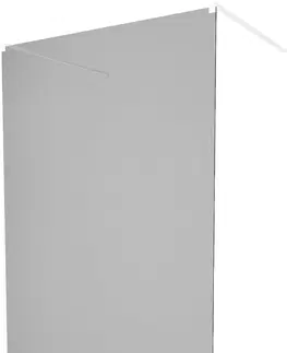 Sprchové zástěny MEXEN/S KIOTO samostatně stojící sprchová zástěna 120 x 200 cm, grafit 8 mm, bílá 800-120-002-20-40