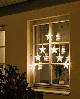 Vánoční světelné závěsy Konstsmide Christmas Světelný závěs LED se 7 hvězdami, teplá bílá