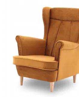Židle Skandinávská židle v hořčicově žluté barvě