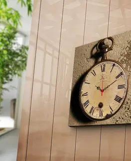 Hodiny Wallity Dekorativní nástěnné hodiny Clocko hnědé