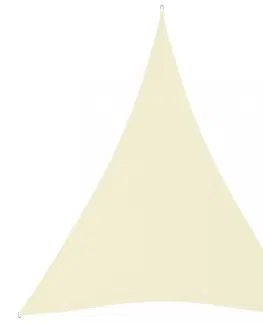 Stínící textilie Stínící plachta trojúhelníková 3 x 4 x 4 m oxfordská látka Dekorhome Krémová