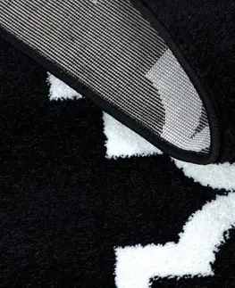 Koberce a koberečky Dywany Lusczow Kusový koberec SKETCH LUKE černý / bílý trellis, velikost 200x290