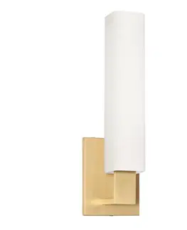 Moderní nástěnná svítidla HUDSON VALLEY nástěnné svítidlo LIVINGSTON mosaz/sklo staromosaz/opál E27 1x40W 550-AGB-CE