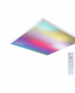 LED nástěnná svítidla PAULMANN LED Panel Velora Rainbow dynamicRGBW hranaté 595x595mm 3520lm RGBW bílá
