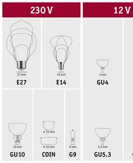 LED žárovky PAULMANN Standard 12V 3-krokové-stmívatelné LED reflektor GU5,3 6W 3000K stmívatelné černá mat
