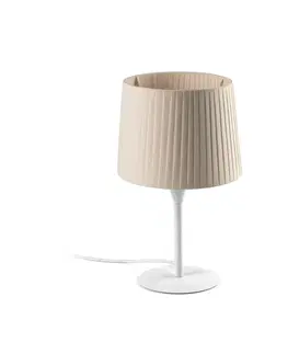 Designové stolní lampy FARO SAMBA bílá/skládaná béžová mini stolní lampa