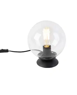 Stolni lampy Stolní lampa ve stylu art deco černá - Pallon