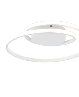 Stropni svitidla Designové stropní svítidlo bílé včetně LED 3stupňového stmívatelného - Krula
