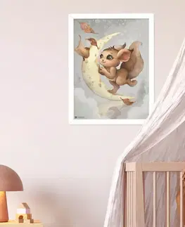 Obrazy do dětského pokoje Obraz na stěnu pro děti - Kouzelný měsíček