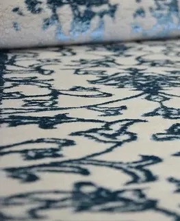 Koberce a koberečky Dywany Lusczow Kusový koberec MANYAS Vadia krémovo-modrý, velikost 120x180