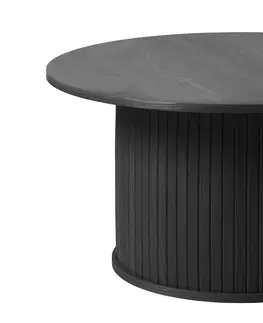 Konferenční stolky Furniria Designový konferenční stolek Vasiliy 90 cm černý dub