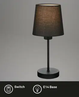 Lampy na noční stolek BRILONER Stolní lampa, 31,4 cm, max. 25 W, černá BRILO 7024-015