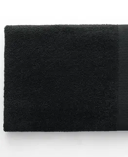 Ručníky Bavlněný ručník AmeliaHome AMARI černý, velikost 70x140