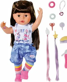 Hračky panenky ZAPF CREATION -  Starší sestřička BABY born Play & Style, brunetka, 43 cm