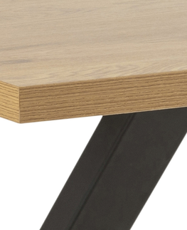 Jídelní stoly Dkton Jídelní stůl Niki 160 cm divoký dub X nohy