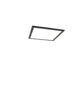 Stropni svitidla Stropní svítidlo černé 40 cm včetně LED s dálkovým ovládáním - Liv