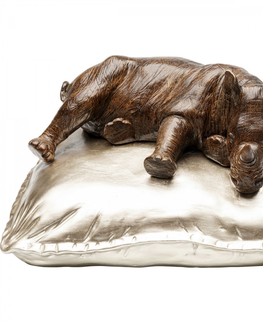 Sošky exotických zvířat KARE Design Soška Spící nosorožec 37 cm