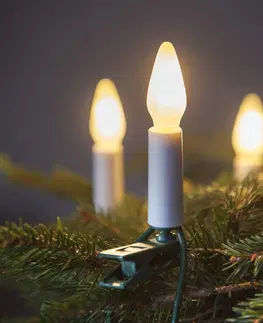 Vánoční dekorace Světelný řetěz Felicia bílá, 16 žárovek Filament, prodlužovací