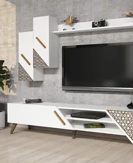 Obývací stěny a sestavy nábytku Televizní stěna BERIL bílá