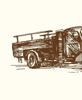 Samolepící tapety Samolepící tapeta retro nákladní automobil
