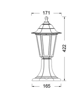 Stojací svítidla ACA Lighting Garden lantern stojanové svítidlo PLGQ3B