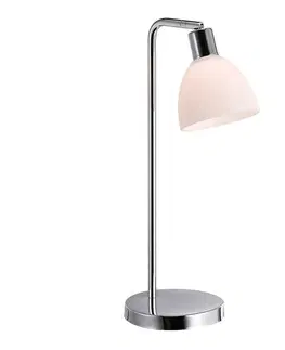 Lampy na noční stolek NORDLUX stolní lampa Ray 1x40W E14 chrom opál 63201033
