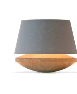 Stolní lampy Domus dubové dřevo a len- stolní lampa Kjell, železo