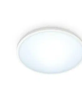 Chytré osvětlení Philips LED Stropní přisazené svítidlo WiZ Superslim 8719514337978 14W 1300lm 2700-6500K IP20 24,2cm bílé, stmívatelné