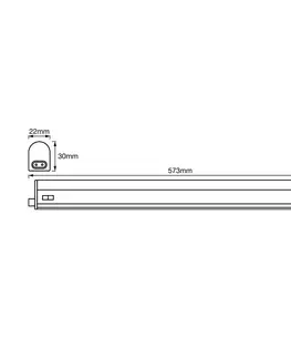 Světlo pod kuchyňskou linku LEDVANCE LEDVANCE Batten LED podlinkové světlo 60cm 3 000 K