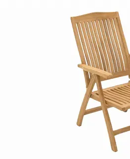Zahradní židle a křesla DEOKORK Zahradní polohovatelné křeslo LAGUNA (teak)