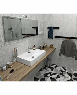 Koupelnový nábytek SAPHO PX079 Patron sušák osušky, 80 x 6 cm, černá mat