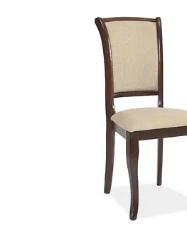Židle Jídelní židle MN-SC Signal Ořech / béžový proužek