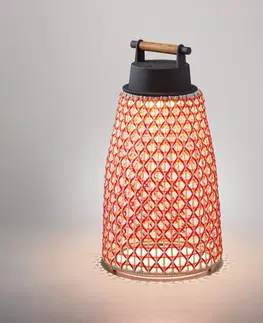 Venkovní designová světla Bover Nabíjecí stolní lampa Bover Nans M/49/R pro venkovní použití, červená