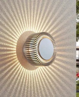 Venkovní nástěnná svítidla Lucande Lucande Keany LED nástěnné světlo, kruhové