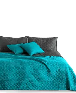 Přikrývky DecoKing Přehoz na postel Axel tmavě modrá/šedá, 170 x 210 cm