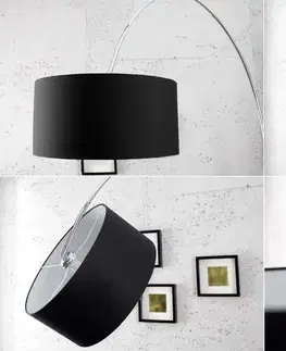 Svítidla LuxD 16845 Designová stojanová lampa Arch černá