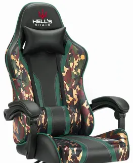 Herní křesla Herní židle HC-1005 Army