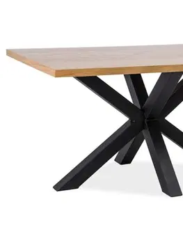 Jídelní stoly Jídelní stůl CROSS dýha Signal 150x90x80 cm